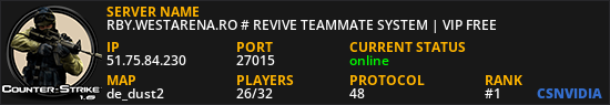 RBY.WESTARENA.RO # REVIVE TEAMMATE SYSTEM | VIP FREE
